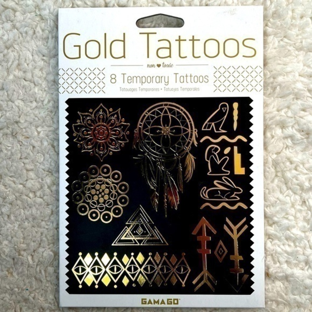 Gamago "Gold" Temporary Non-Toxic Tattoos